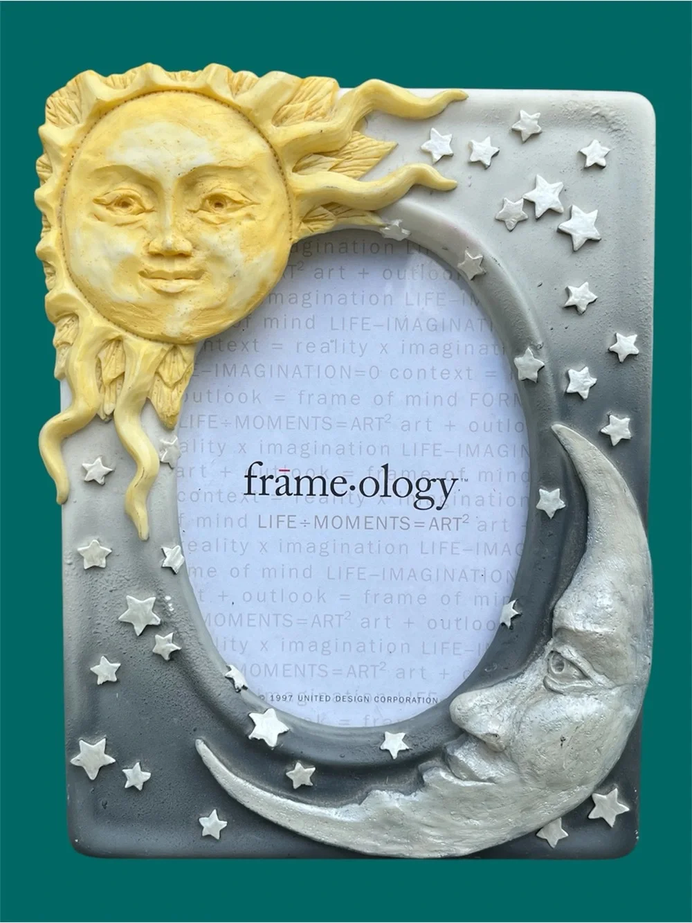 Vintage Sun & Moon Decorative Resin Picture Frame - 90’s celestial HTF